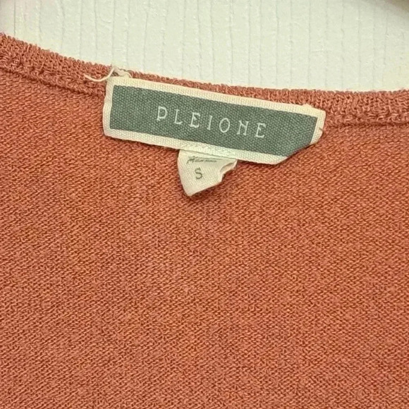 ❤️ Pleione Soft Knit V-neck Top Tie Front Womens Size Small - Picture 6 of 8